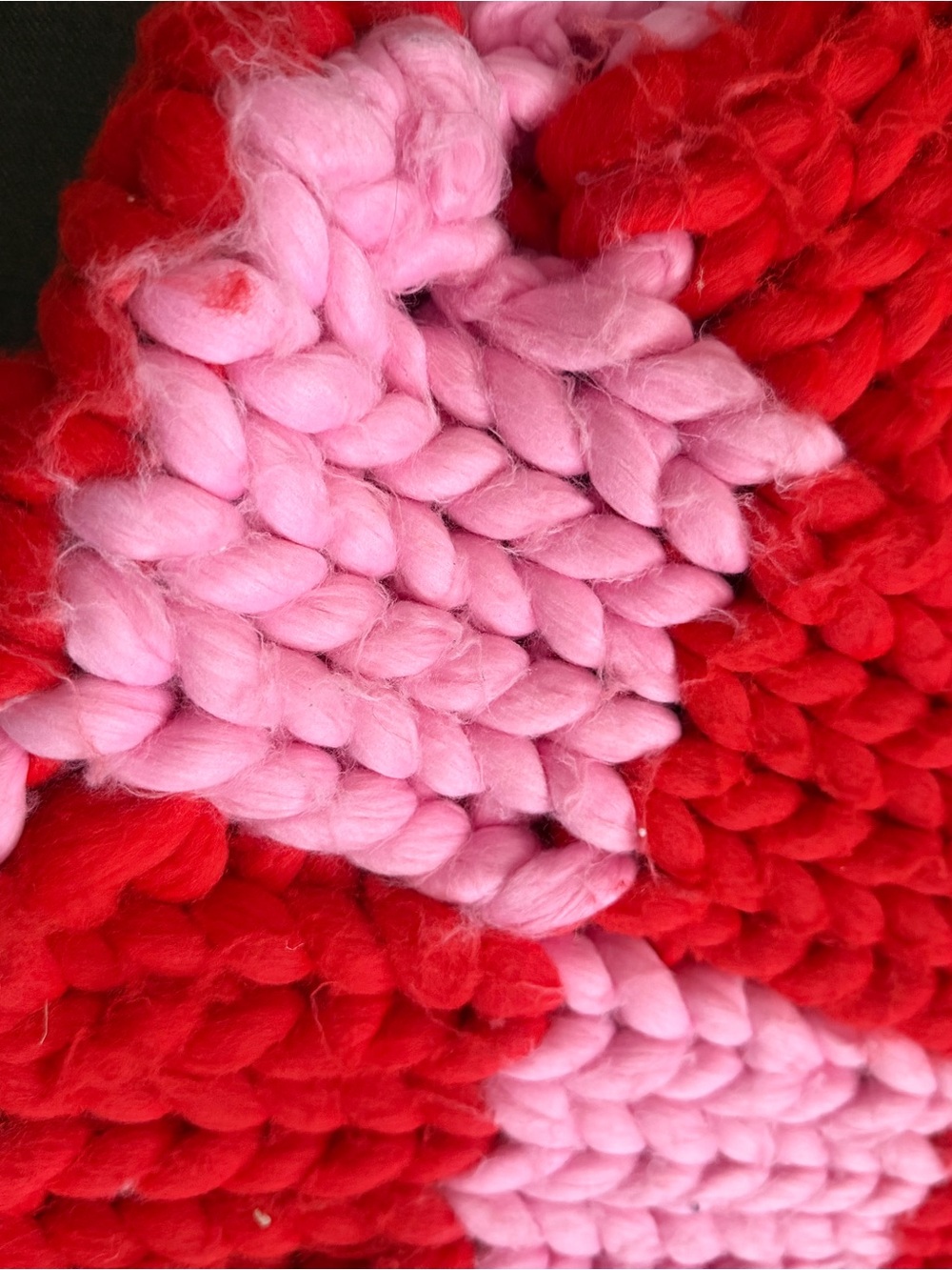 Hope Macaulay Colossal  Chunky Check Cardigan Jacket - Pink & Red - Picture 10 of 10
